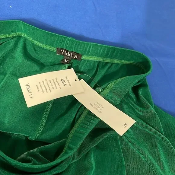 Vikki Vi Jersey Iris Pull On Green Pants Size 3X NWT - Picture 6 of 7